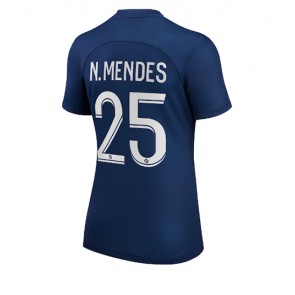 Paris Saint-Germain Nuno Mendes #25 kläder Kvinnor 2022-23 Hemmatröja Kortärmad